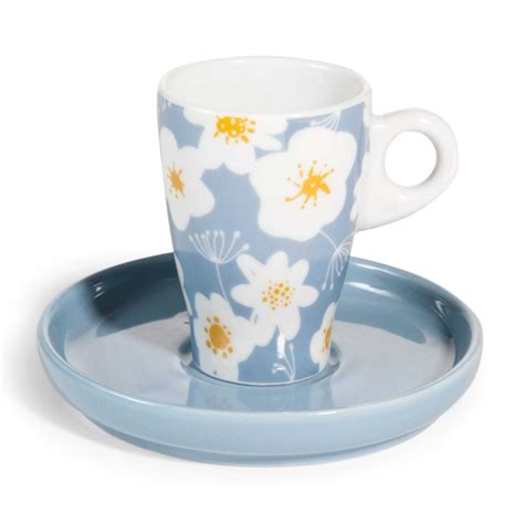 Tazza da caffè e piattino blu mediterraneo .